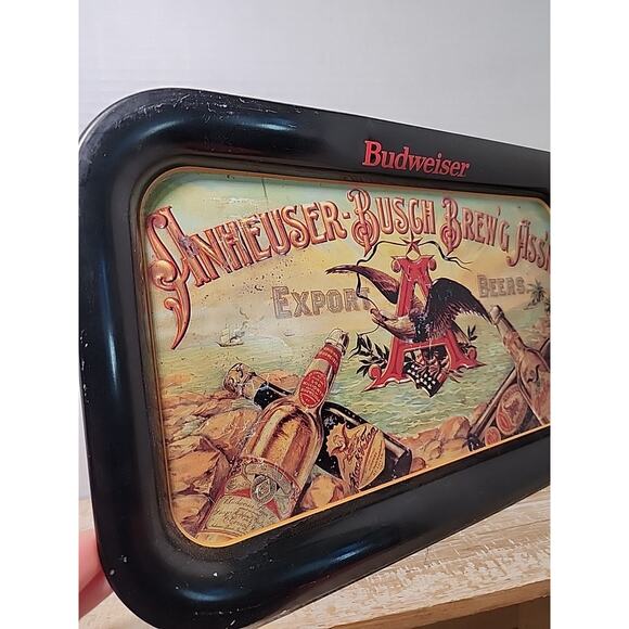 Vintage Budweiser Anheuser Busch Brewing Association Tray 1987 Reproduction - Picture 2 of 6